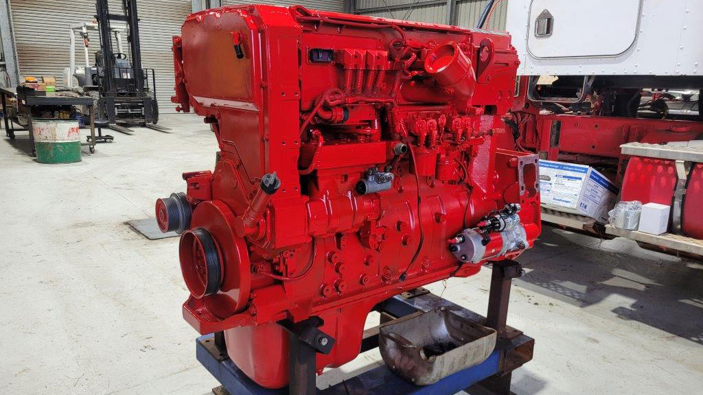 Red Engine On Engine Stand - Diesel Mechanic in Harristown, QLD