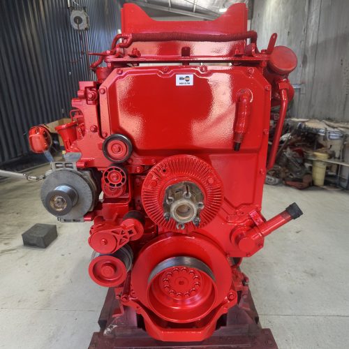 Red Diesel Engine on a Workshop Stand — Toowoomba Heavy Diesel in Harristown, QLD